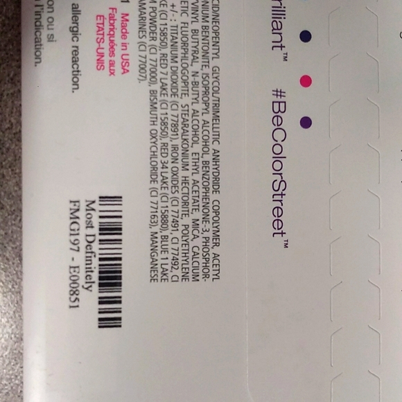 Color Street polish strips. Most Definitely-green glittery - Picture 1 of 2